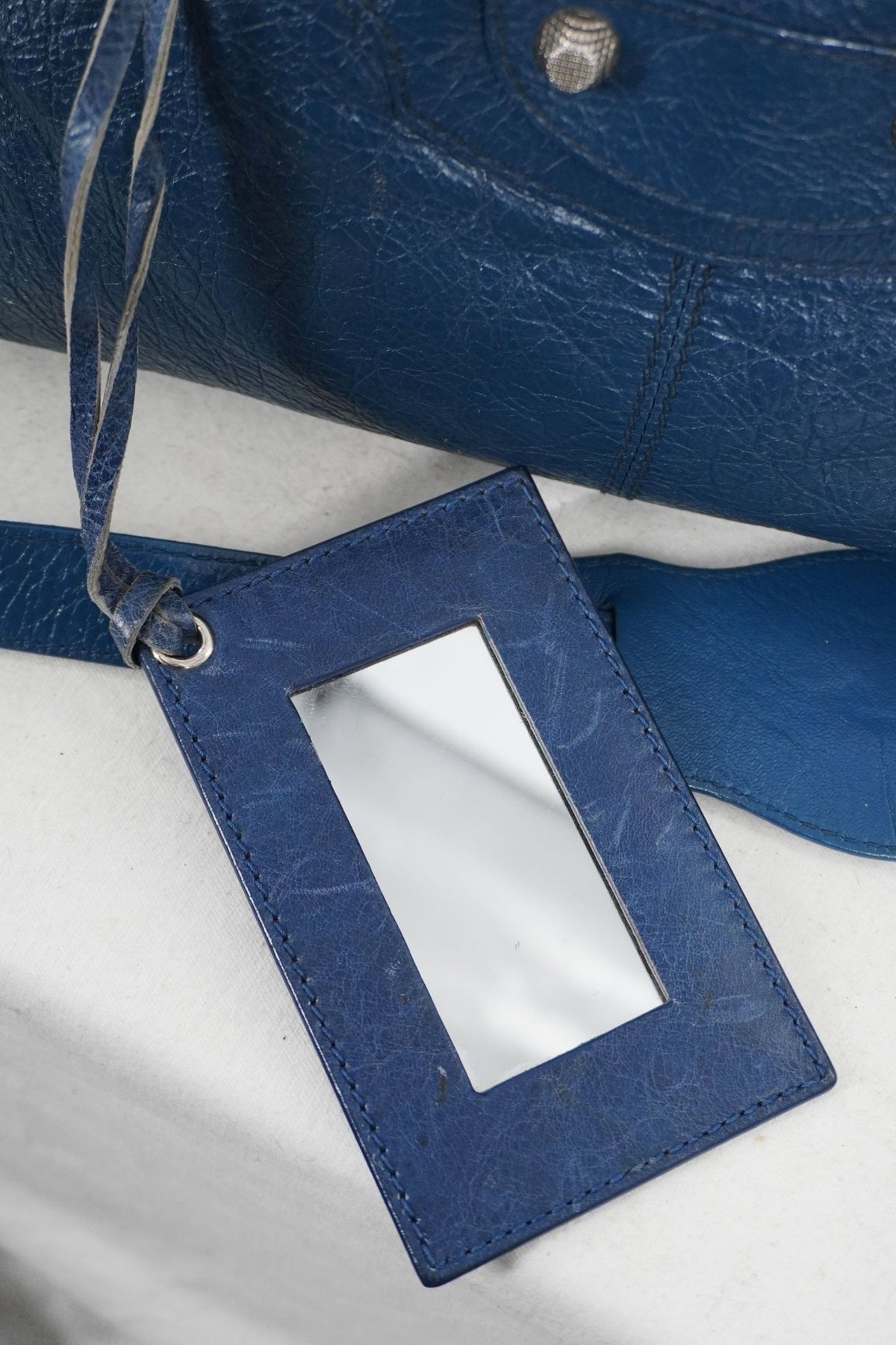 Balenciaga Navy Part Time Bag Giant 12 Silver Hardware - Jade Vintage