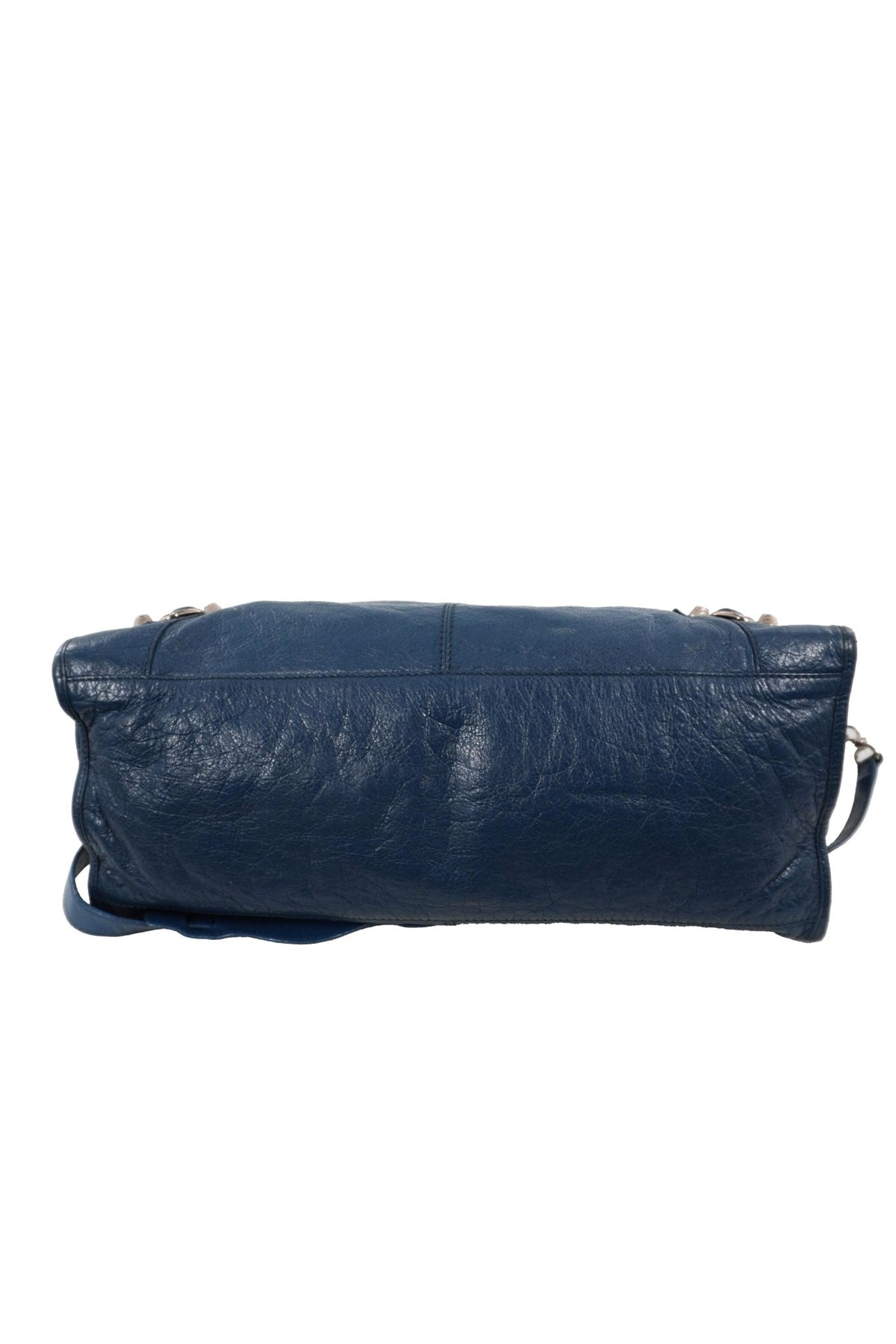 Balenciaga Navy Part Time Bag Giant 12 Silver Hardware - Jade Vintage