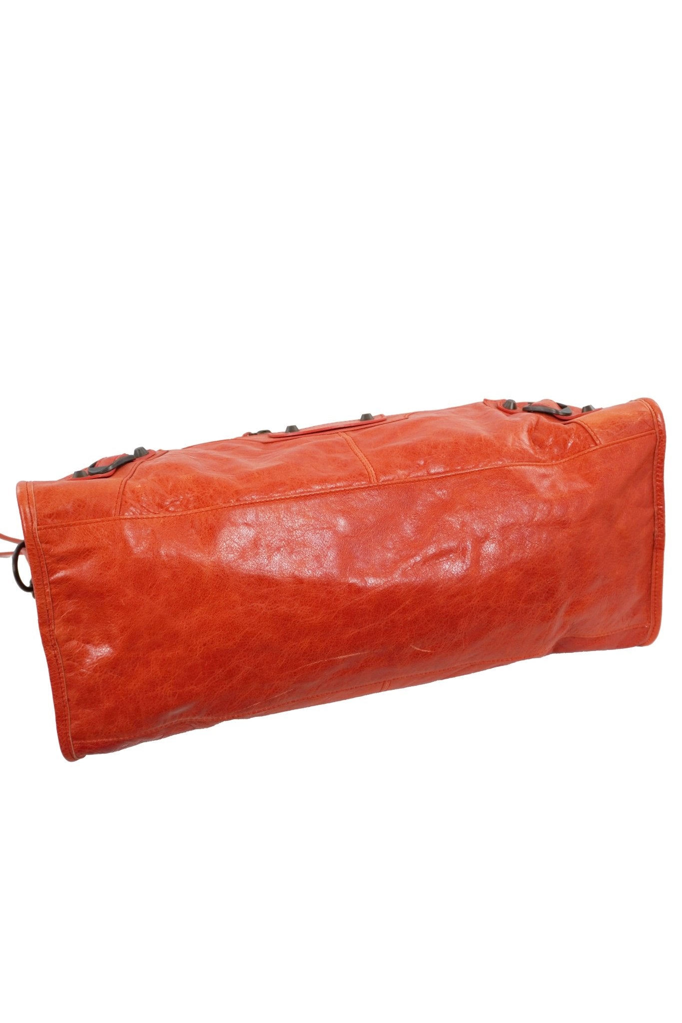 Balenciaga Orange Part Time Bag Giant 12 Brass Hardware - Jade Vintage
