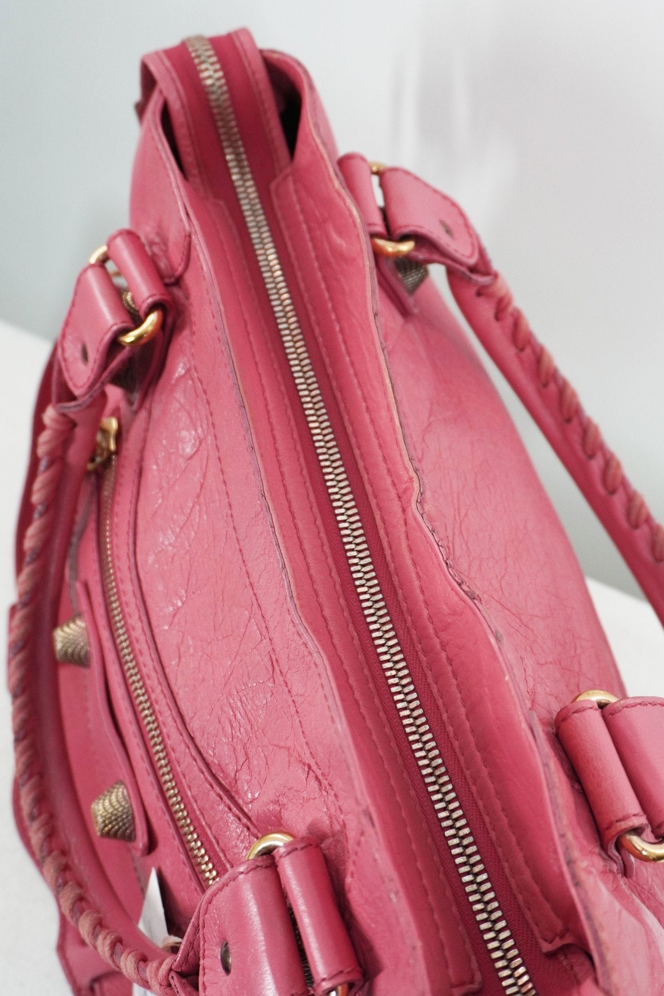 Balenciaga Pink Medium City Bag Gold Giant 21 Gold Hardware - Jade Vintage