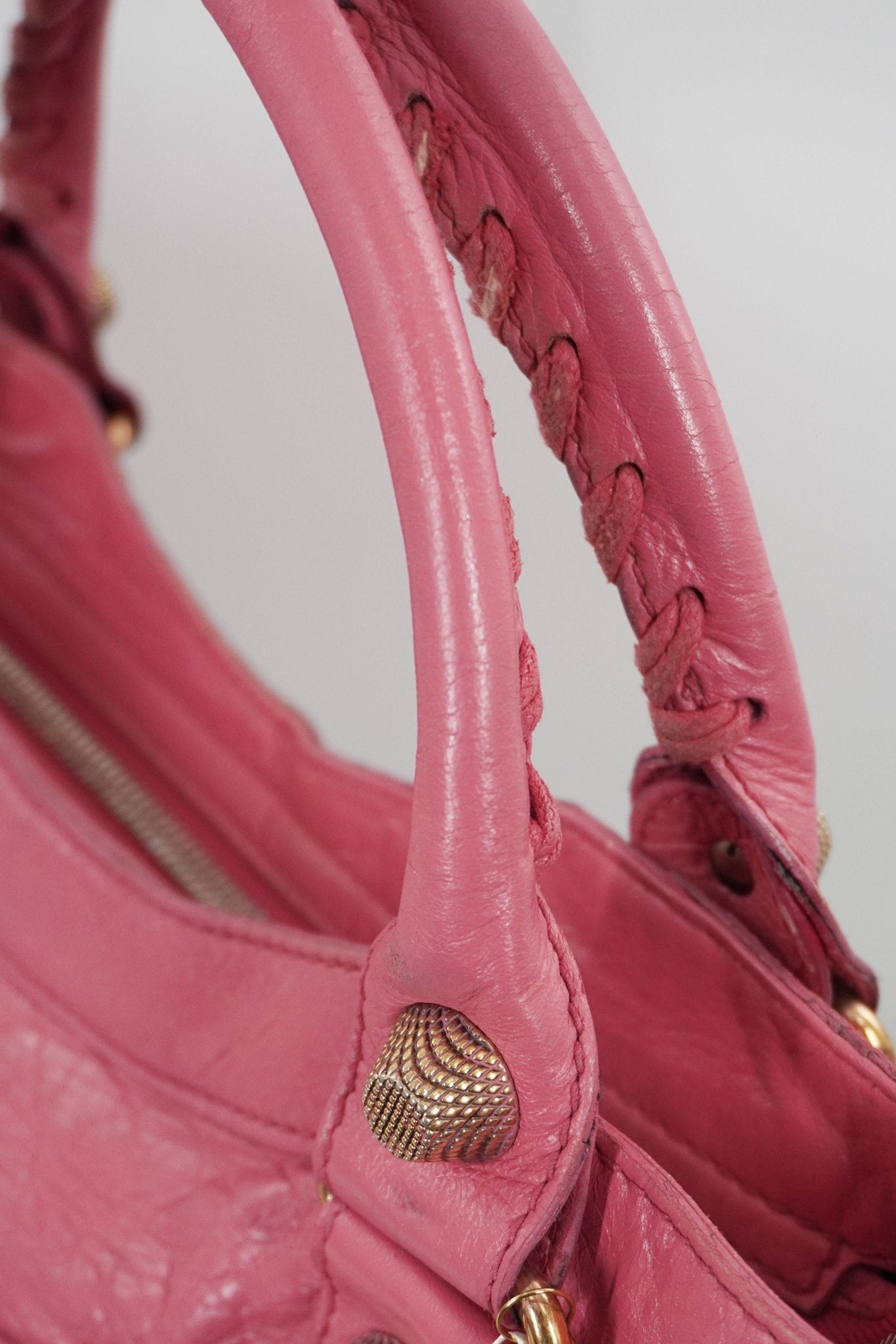 Balenciaga Pink Medium City Bag Gold Giant 21 Gold Hardware - Jade Vintage