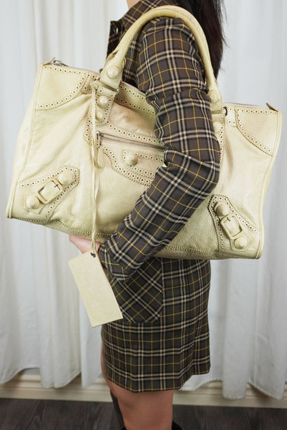 Balenciaga Work City Brogues Bag Praline - Jade Vintage