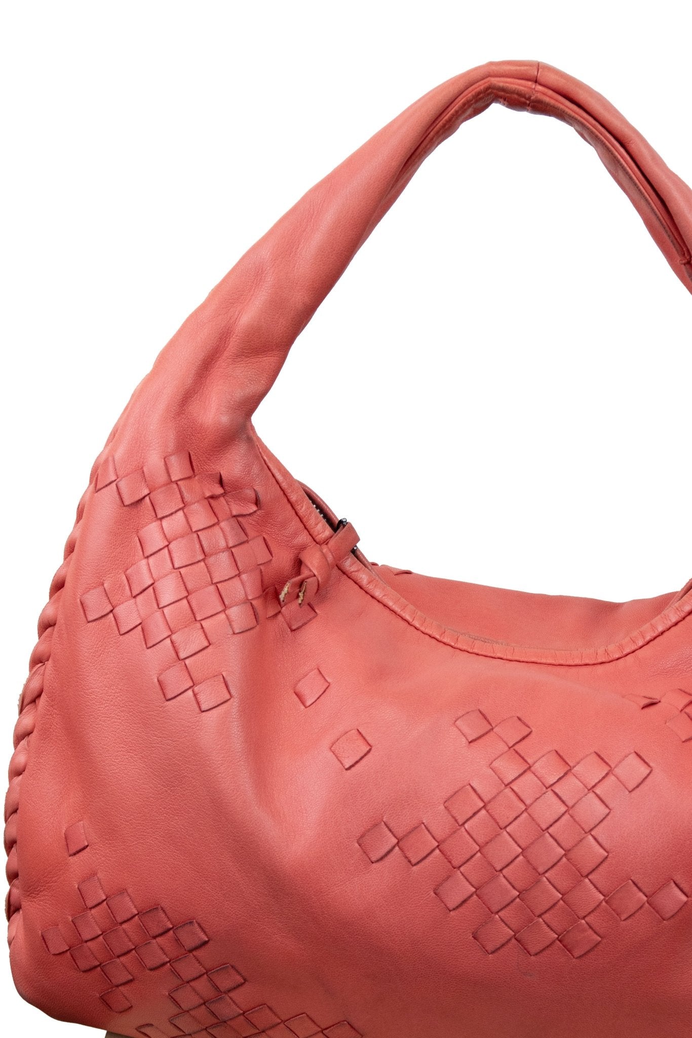 Bottega Veneta Intrecciato Pink Nappa Medium Leather Hobo - Jade Vintage