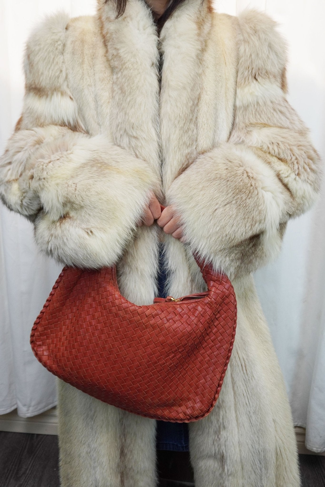 Bottega Veneta Intrecciato Rust Nappa Medium Leather Hobo - Jade Vintage