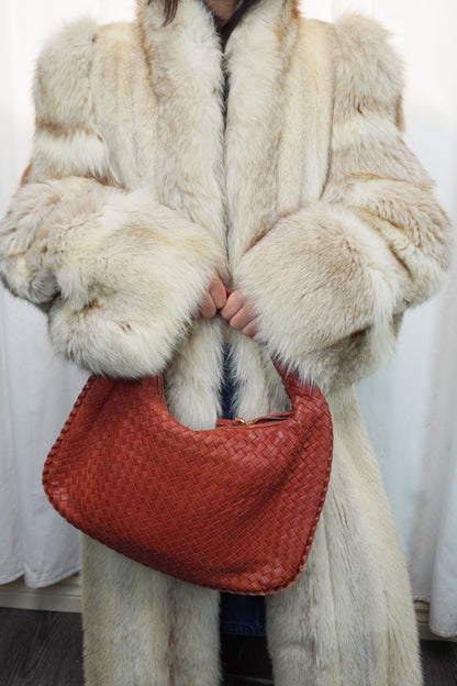 Bottega Veneta Intrecciato Rust Nappa Medium Leather Hobo - Jade Vintage