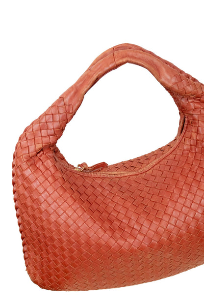 Bottega Veneta Intrecciato Rust Nappa Medium Leather Hobo - Jade Vintage