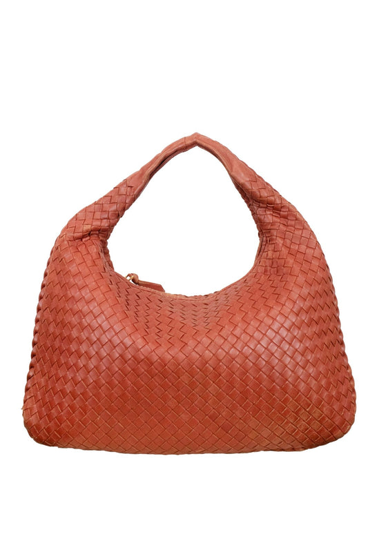 Bottega Veneta Intrecciato Rust Nappa Medium Leather Hobo - Jade Vintage