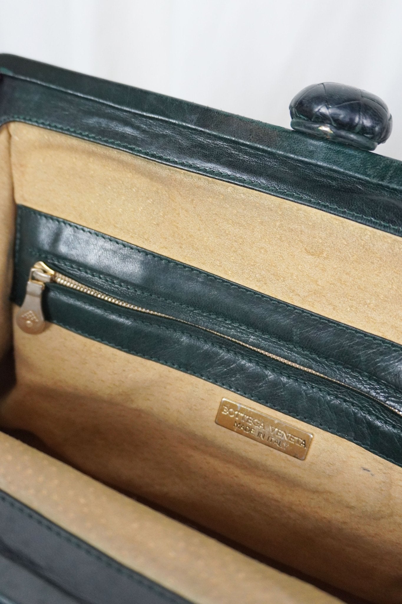 Bottega Veneta Kisslock Frame Shoulder Bag - Jade Vintage