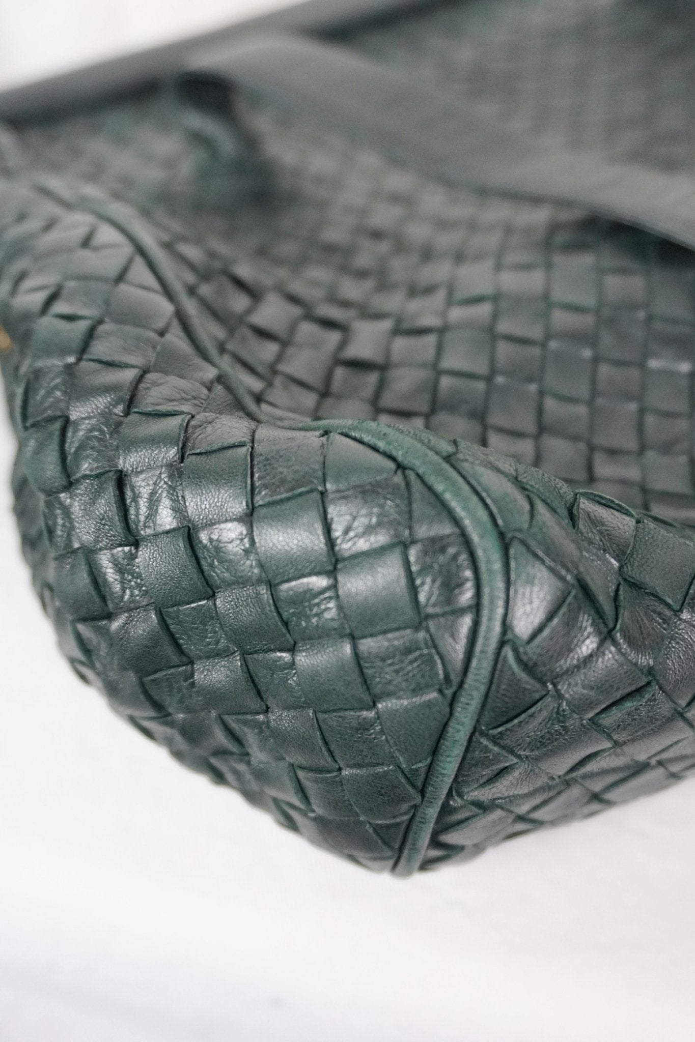 Bottega Veneta Kisslock Frame Shoulder Bag - Jade Vintage