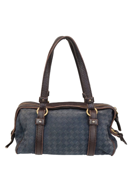 Bottega Veneta Leather Intrecciato Shoulder Bag - Jade Vintage