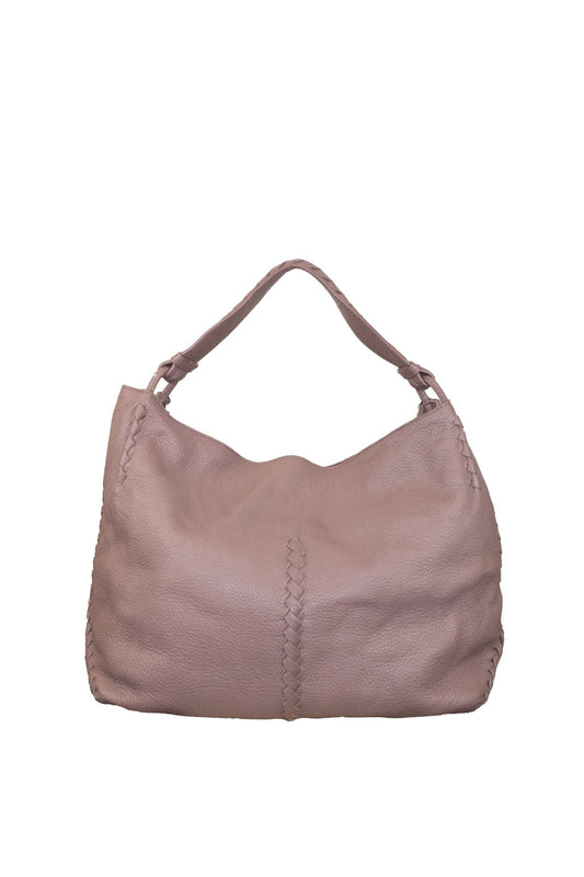 Bottega Veneta Washed Cervo Deerskin Large Hobo Rose Pink - Jade Vintage
