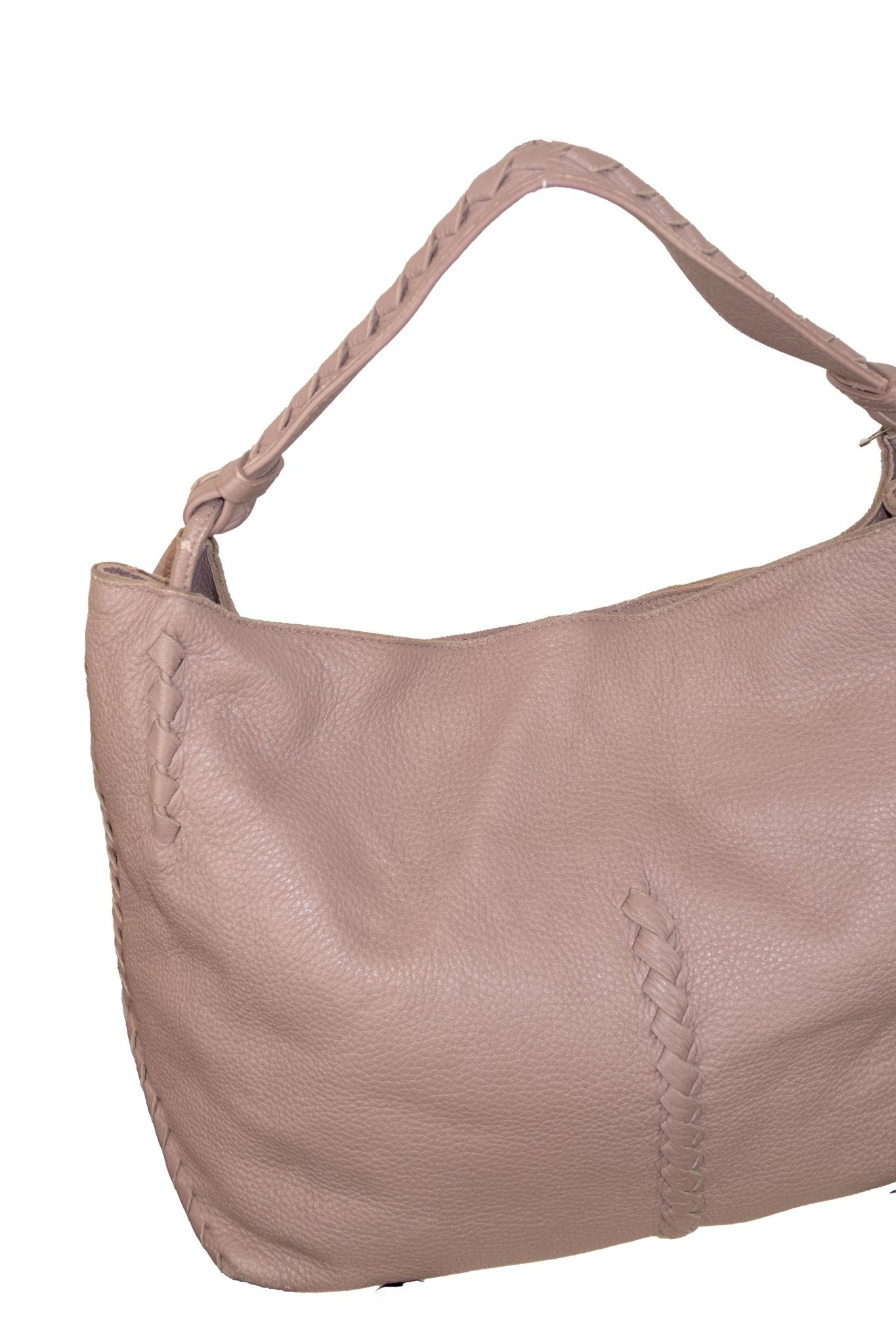 Bottega Veneta Washed Cervo Deerskin Large Hobo Rose Pink - Jade Vintage