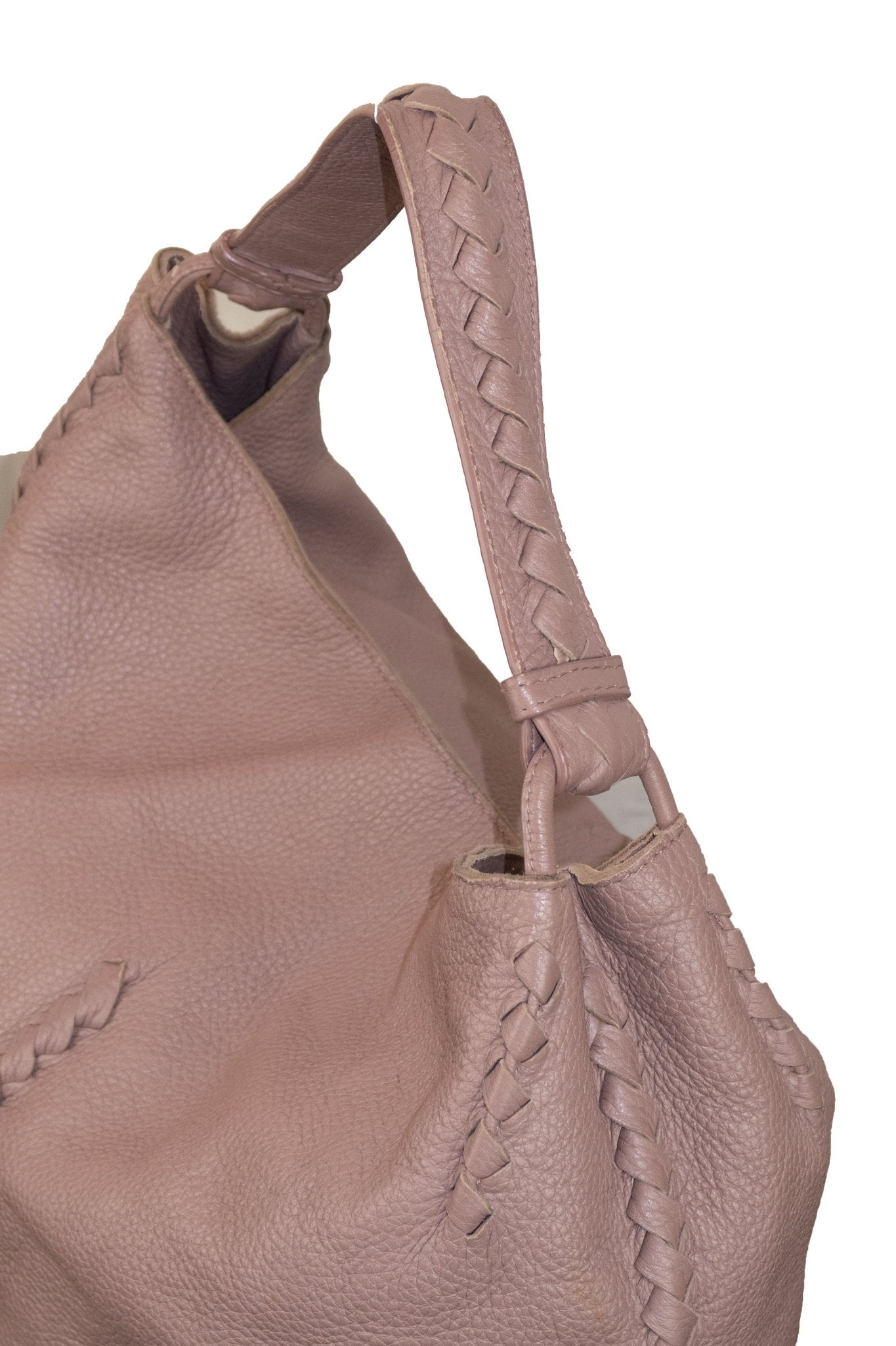 Bottega Veneta Washed Cervo Deerskin Large Hobo Rose Pink - Jade Vintage