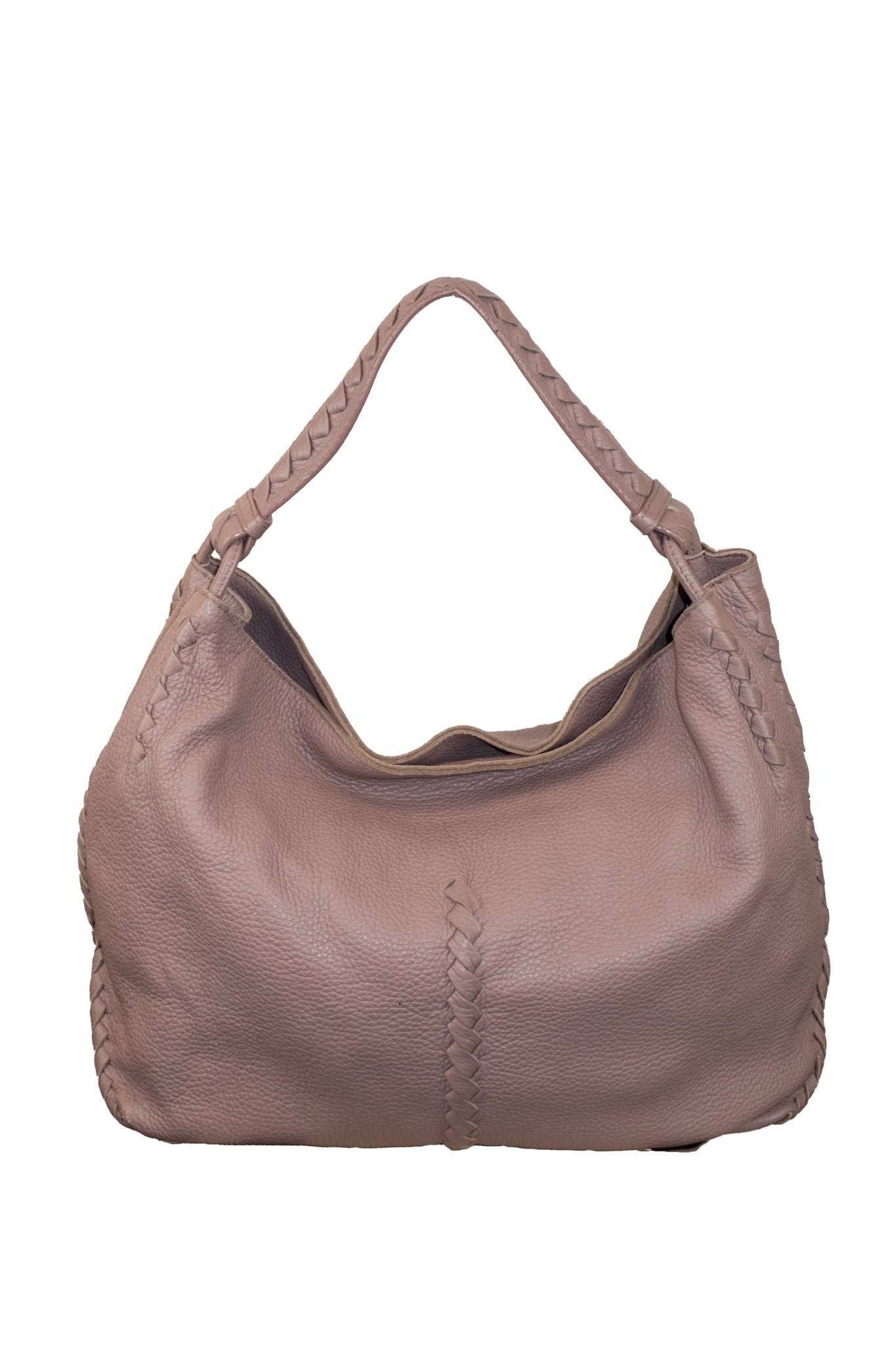 Bottega Veneta Washed Cervo Deerskin Large Hobo Rose Pink - Jade Vintage