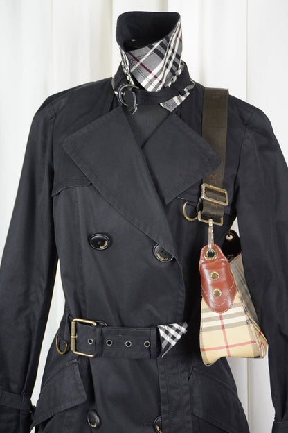Burberry Black Trench Coat / 38 - Jade Vintage