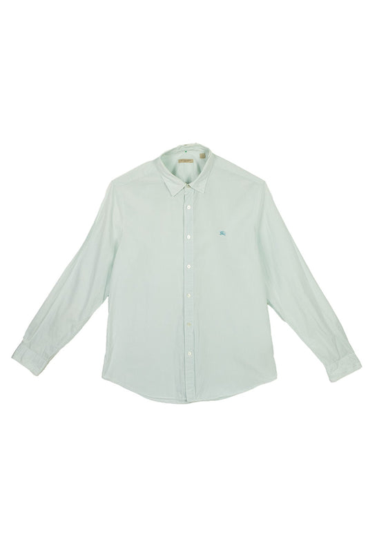 Burberry Brit Blue Striped Dress Shirt - Jade Vintage