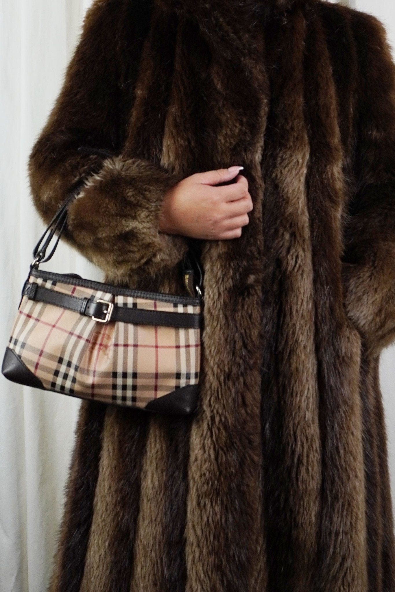 Burberry Canvas Leather Shoulder Bag - Jade Vintage