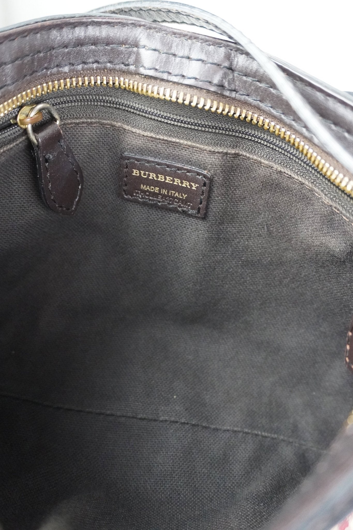 Burberry Canvas Leather Shoulder Bag - Jade Vintage