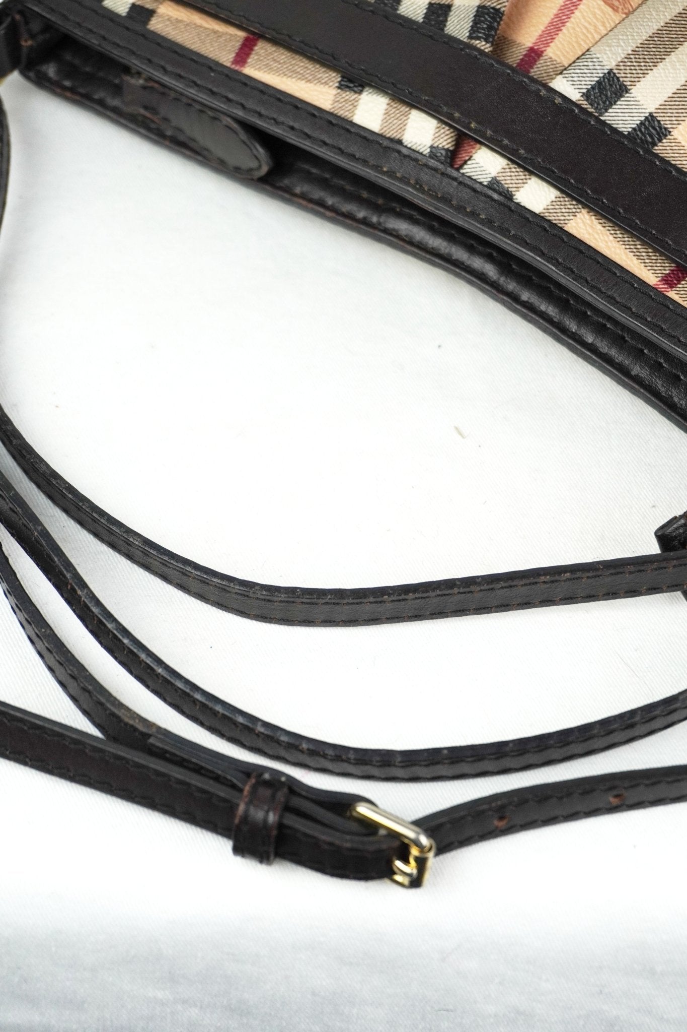 Burberry Canvas Leather Shoulder Bag - Jade Vintage