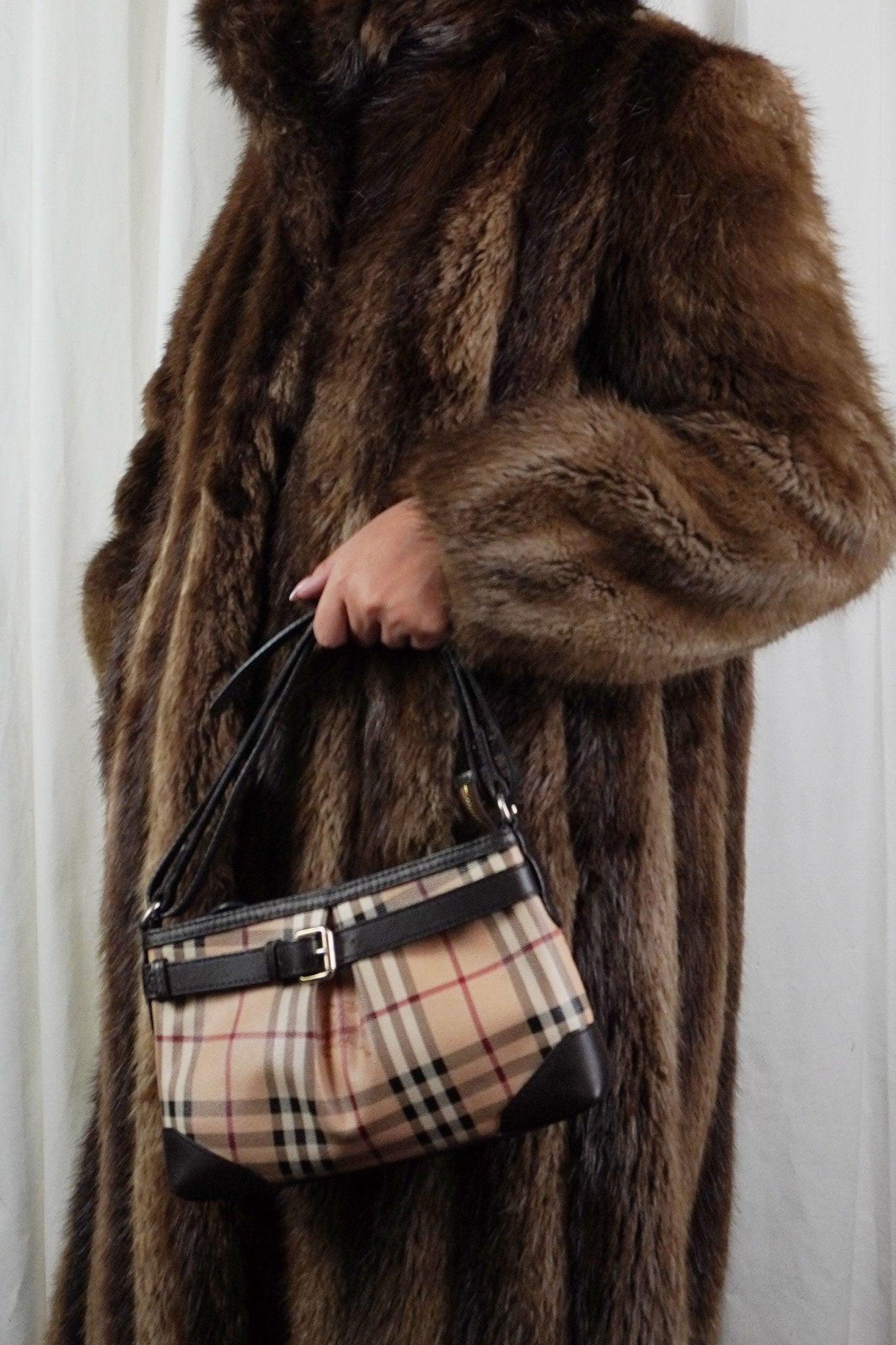 Burberry Canvas Leather Shoulder Bag - Jade Vintage