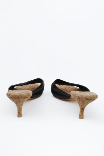 Chanel Cork Kitten Heels / Size 37 - Jade Vintage