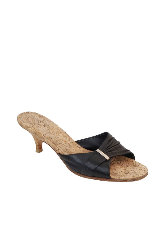 Chanel Cork Kitten Heels / Size 37 - Jade Vintage