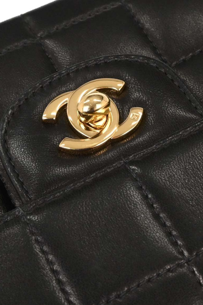 Chanel East West Crossbody Flap Bag 24K Gold Hardware - Jade Vintage