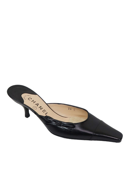 Chanel Pointed Mule Heels / 36 - Jade Vintage