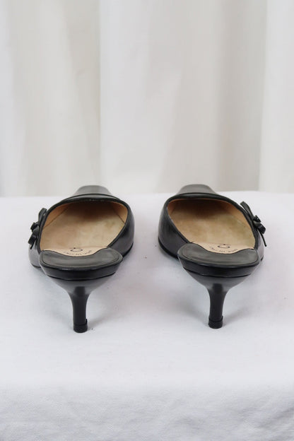 Chanel Pointed Mule Heels / 36 - Jade Vintage