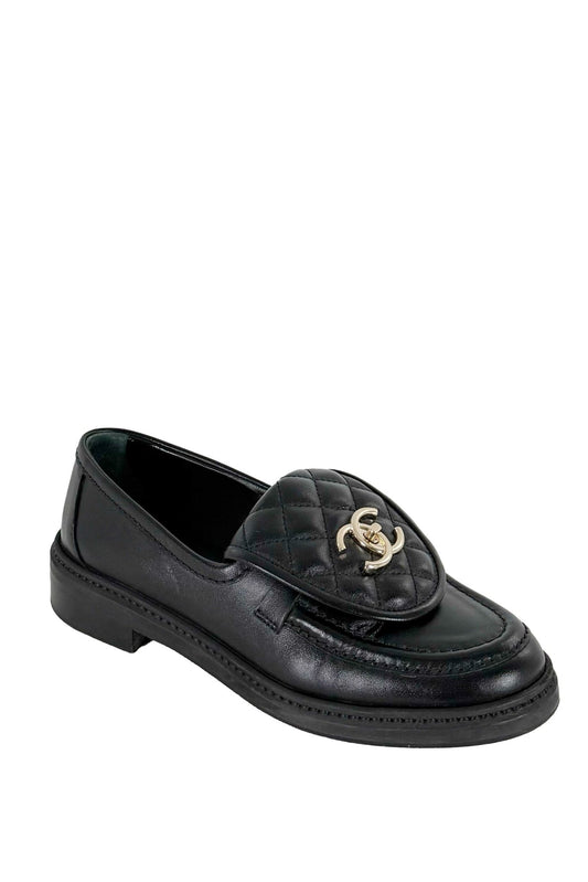 Chanel Quilted Moccasin Loafers / 36.5 - Jade Vintage