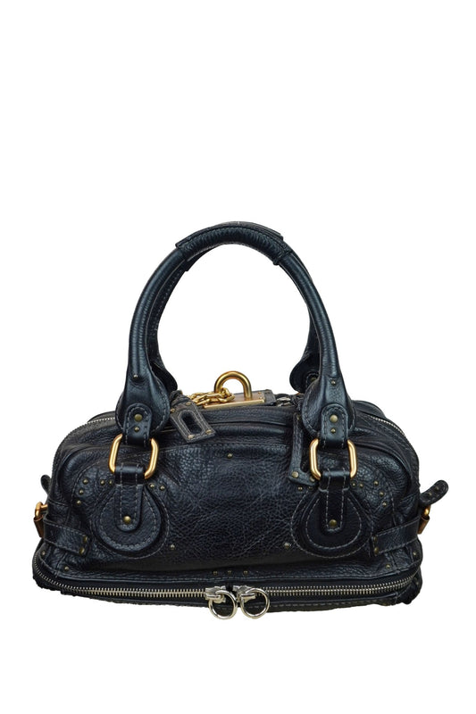 Chloe Paddington Black Shoulder Bag - Jade Vintage