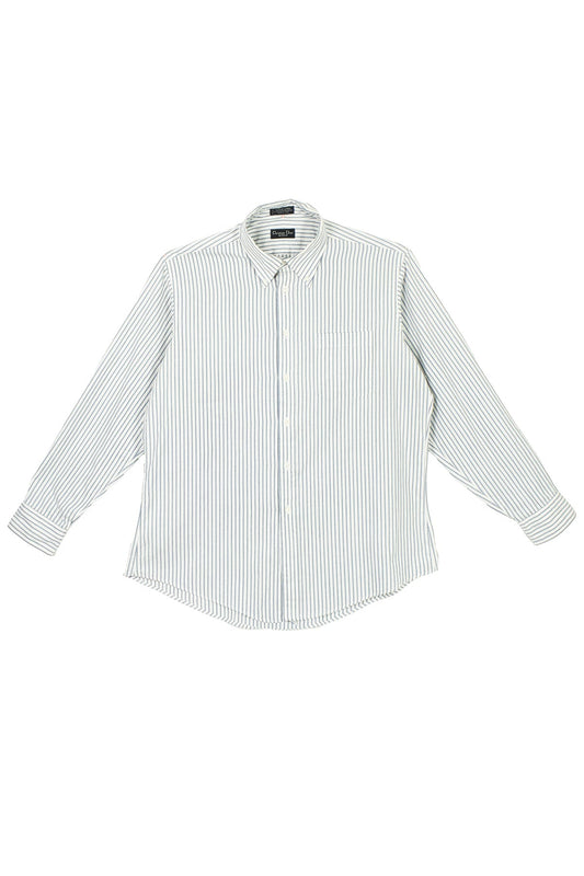 Christian Dior Grey Striped Dress Shirt - Jade Vintage