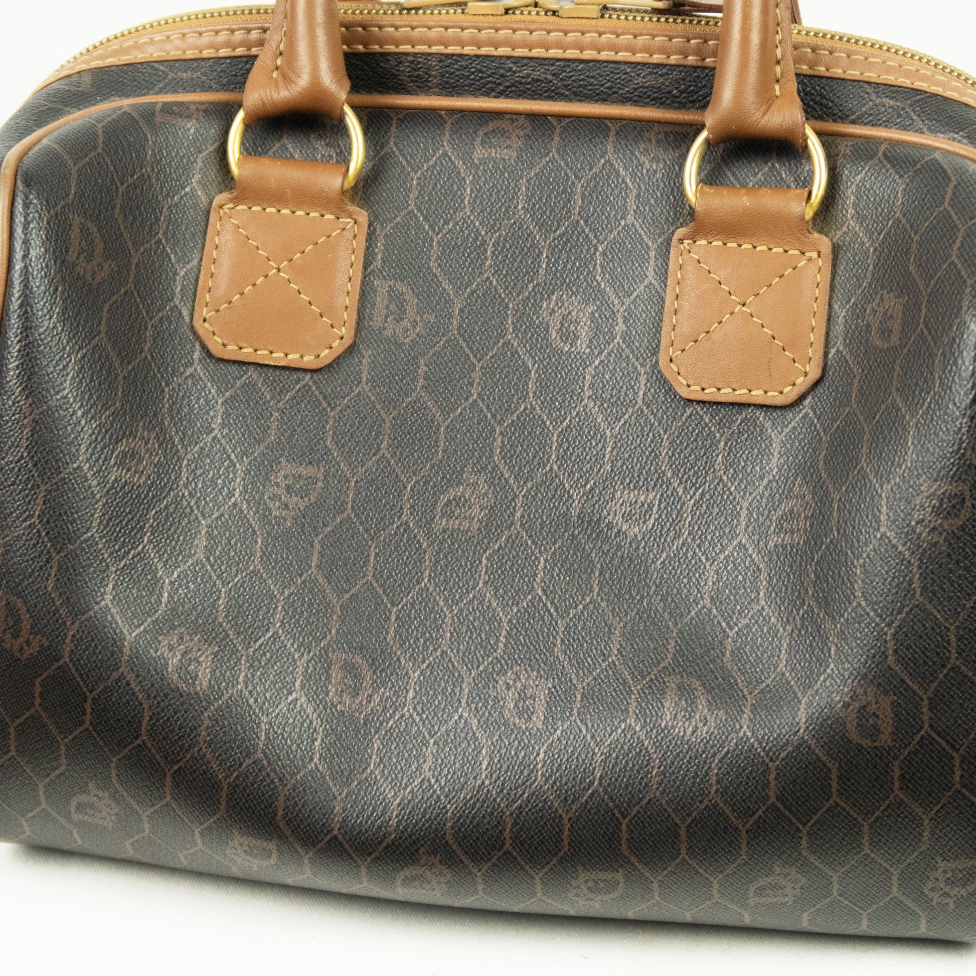 Christian Dior Honeycomb Boston Handbag - Jade Vintage