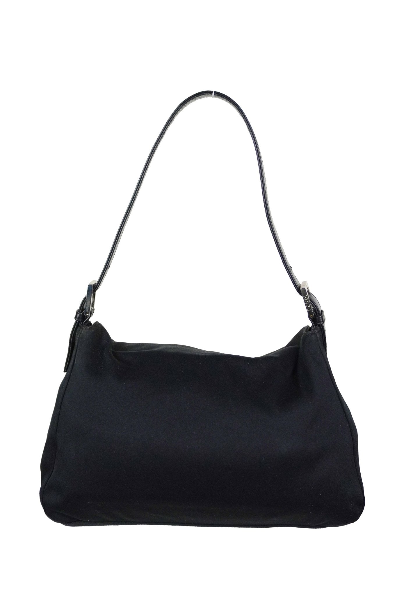 Fendi Black Jersey Cotton Baguette - Jade Vintage