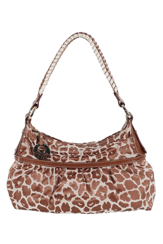 Fendi Chef Leopard Canvas Bag - Jade Vintage