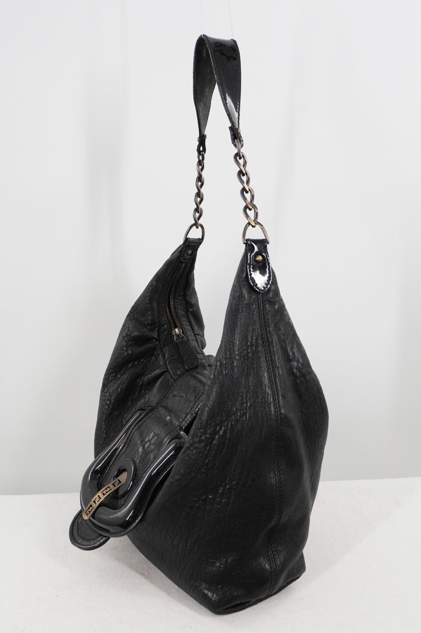 Fendi Leather Hobo Bag - Jade Vintage