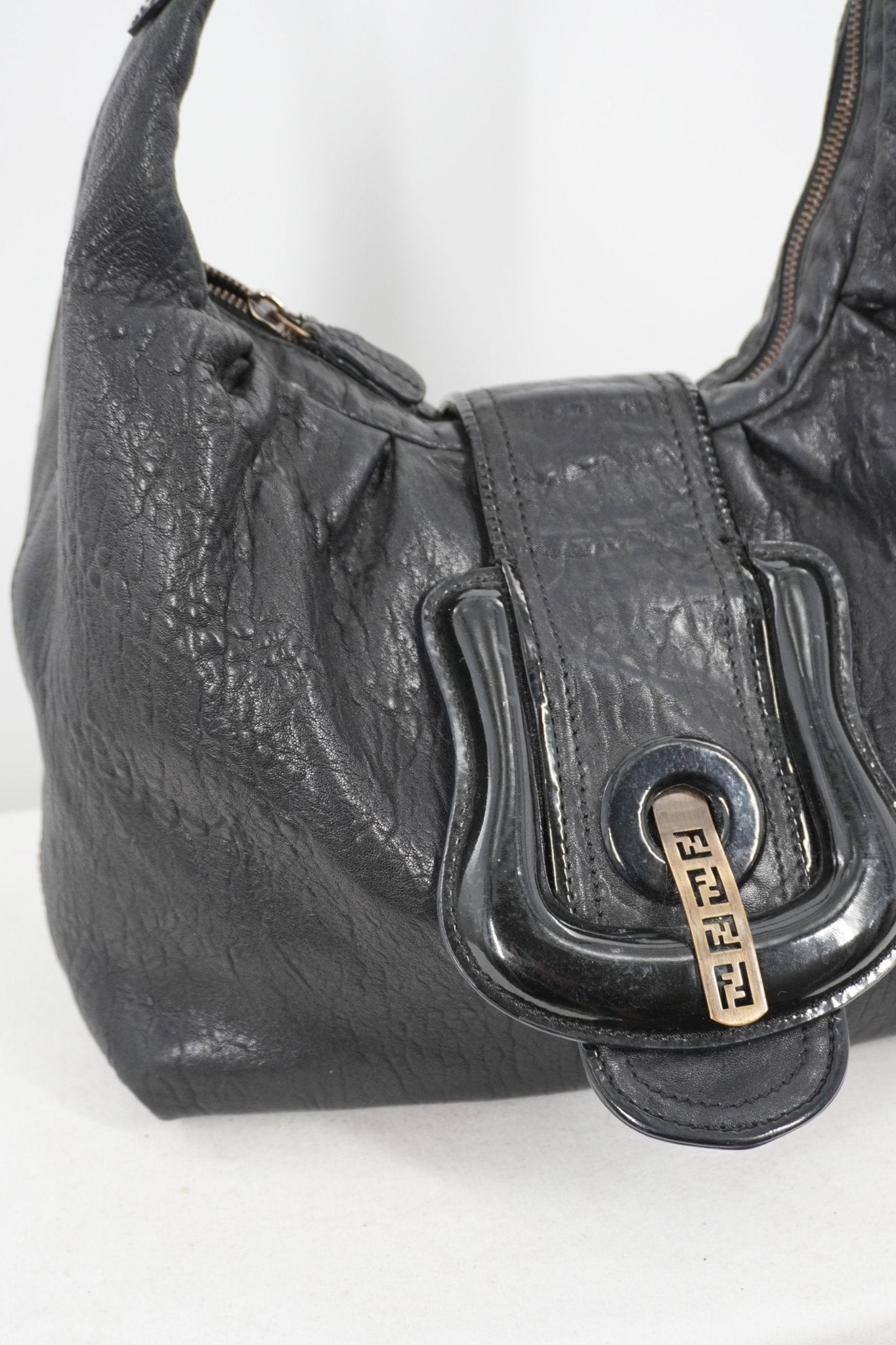 Fendi Leather Hobo Bag - Jade Vintage