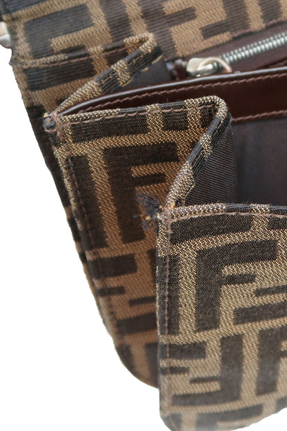 Fendi Zucca Baguette Accordion Shoulder Bag - Jade Vintage