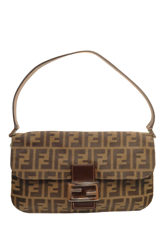 Fendi Zucca Baguette Accordion Shoulder Bag - Jade Vintage