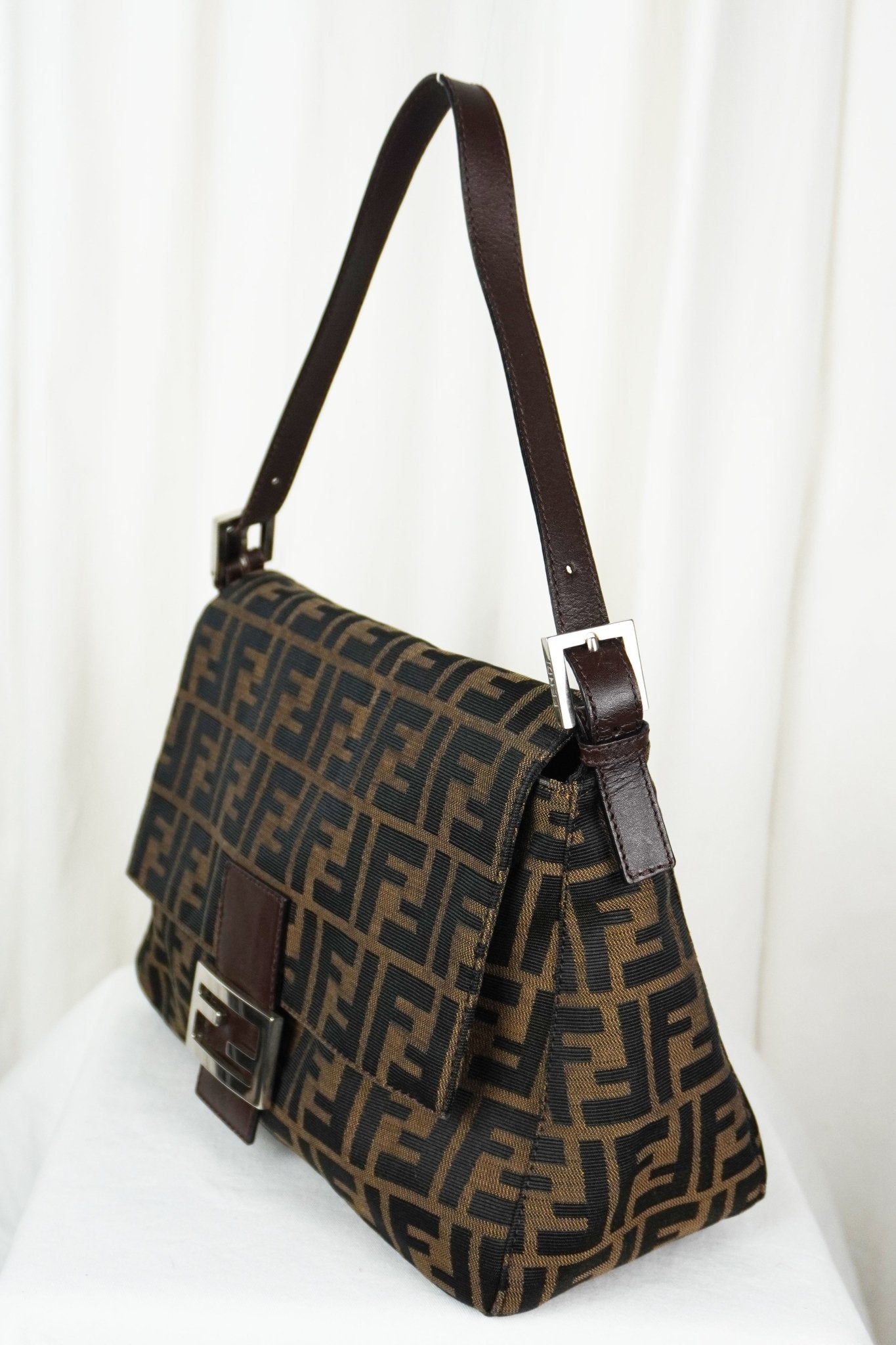 Fendi Zucca Mamma Baguette - Jade Vintage