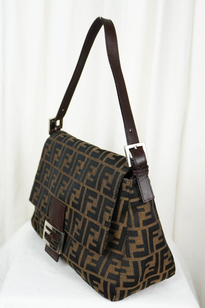 Fendi Zucca Mamma Baguette - Jade Vintage