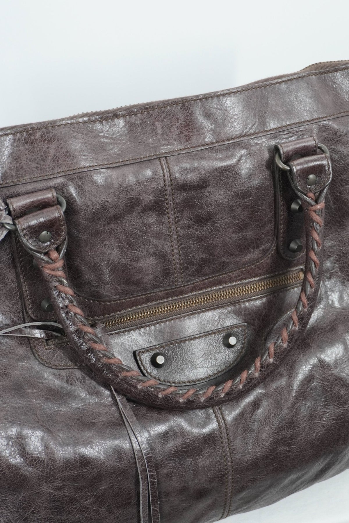 F/W 2009 Balenciaga Charbon Brown Weekender - Jade Vintage