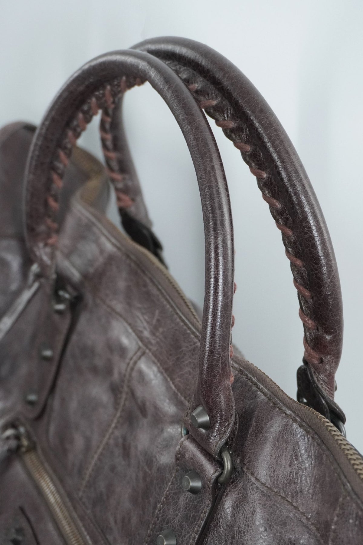F/W 2009 Balenciaga Charbon Brown Weekender - Jade Vintage
