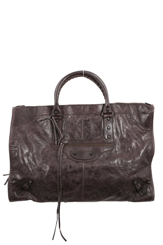 F/W 2009 Balenciaga Charbon Brown Weekender - Jade Vintage