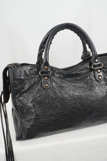 F/W 2013 Balenciaga Black Medium City Bag - Jade Vintage