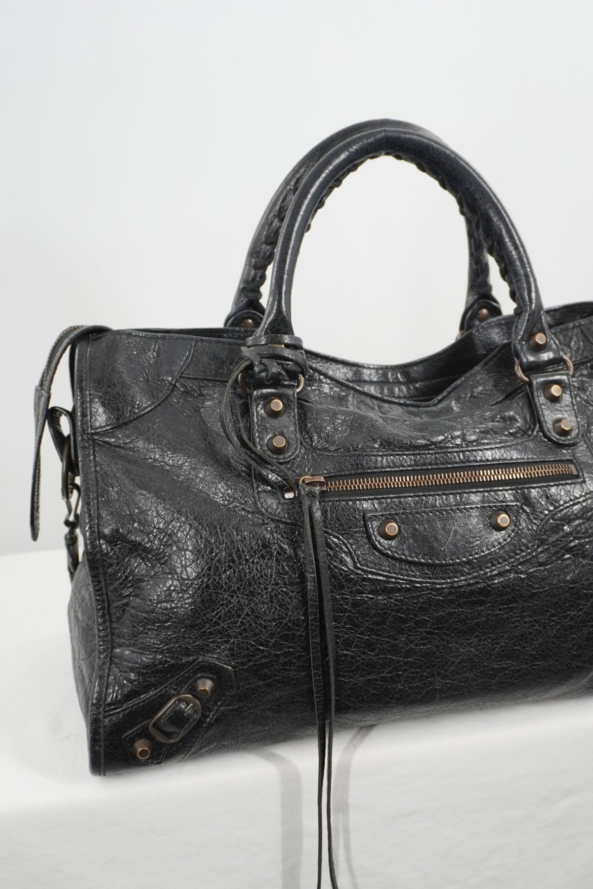 F/W 2013 Balenciaga Black Medium City Bag - Jade Vintage
