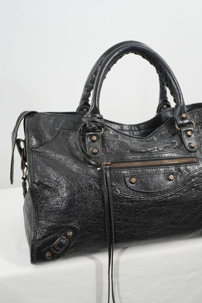 F/W 2013 Balenciaga Black Medium City Bag - Jade Vintage