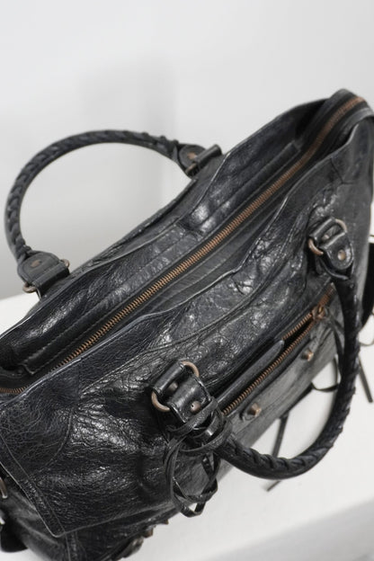 F/W 2013 Balenciaga Black Medium City Bag - Jade Vintage