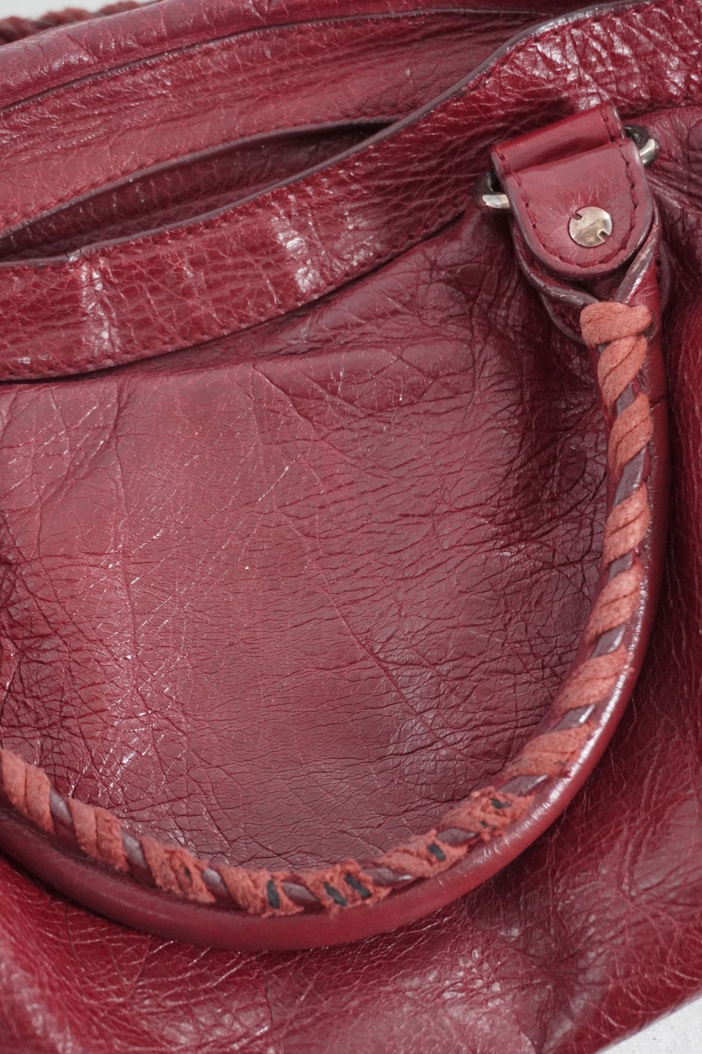 F/W 2015 Balenciaga City Bag Burgundy - Jade Vintage