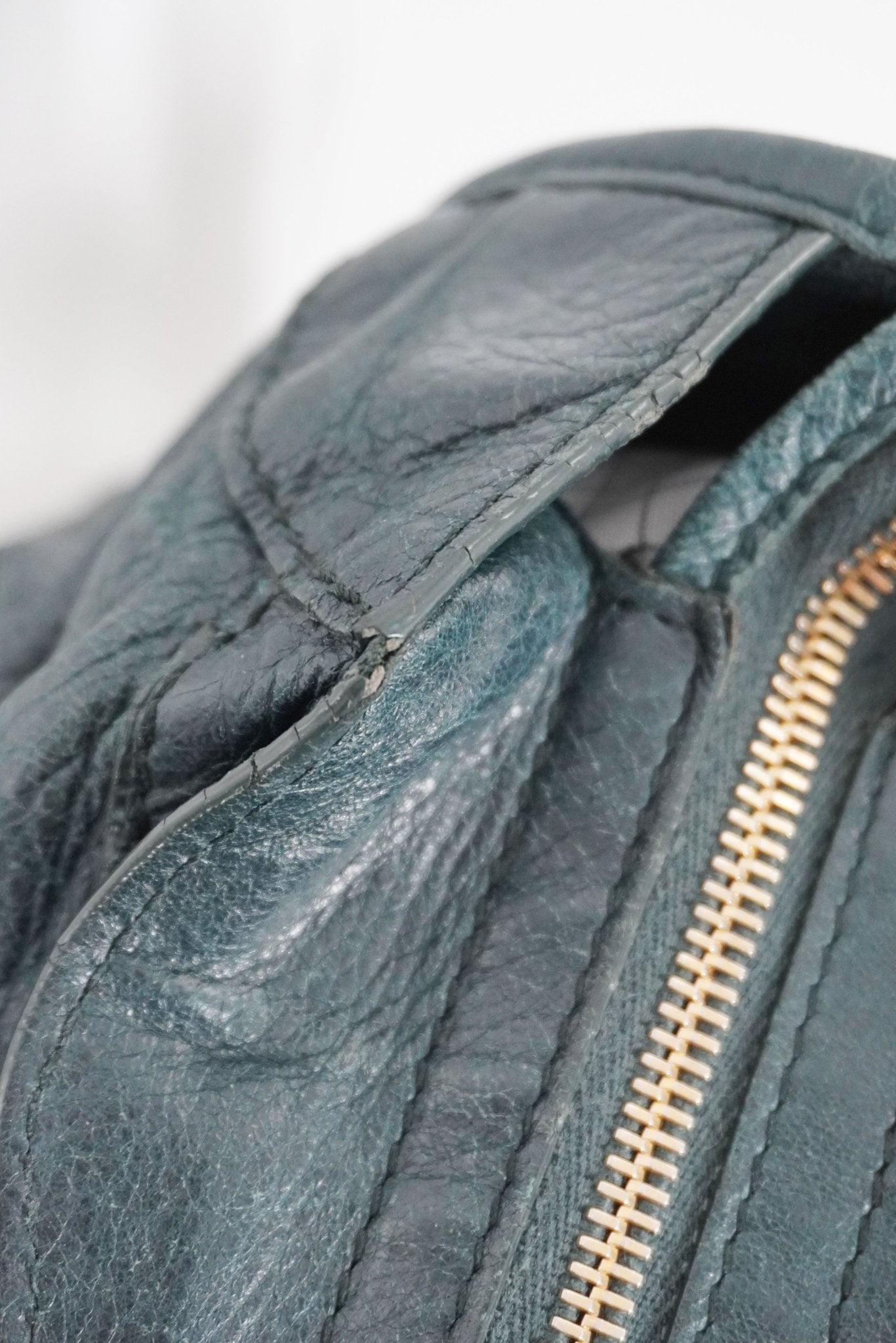 F/W 2015 Balenciaga City Bag Vert Pinede Giant 12 Gold - Jade Vintage